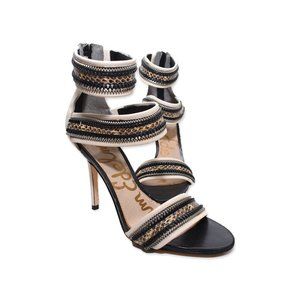 Sam Edelman Alton White Leather Reptile Sandals